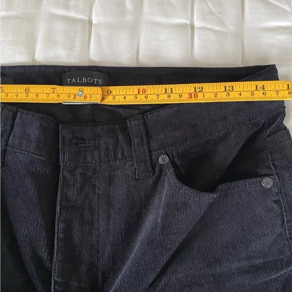 Talbots Black Straight Leg Corduroy Pants Women’s Size 4 Full Length - Picture 5 of 9